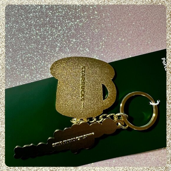 🎄☕ NWT 2025 Starbucks Enameled Metal "Coffee Person" Keychain - Picture 4 of 6